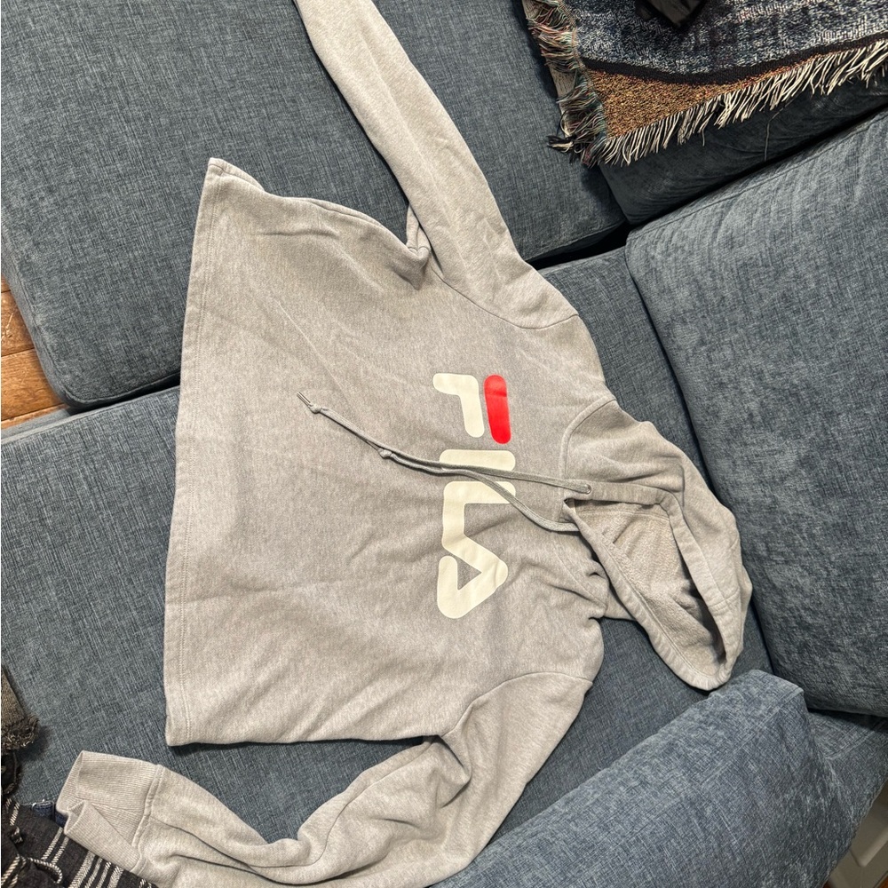 Fila Gray Cropped Hoodie